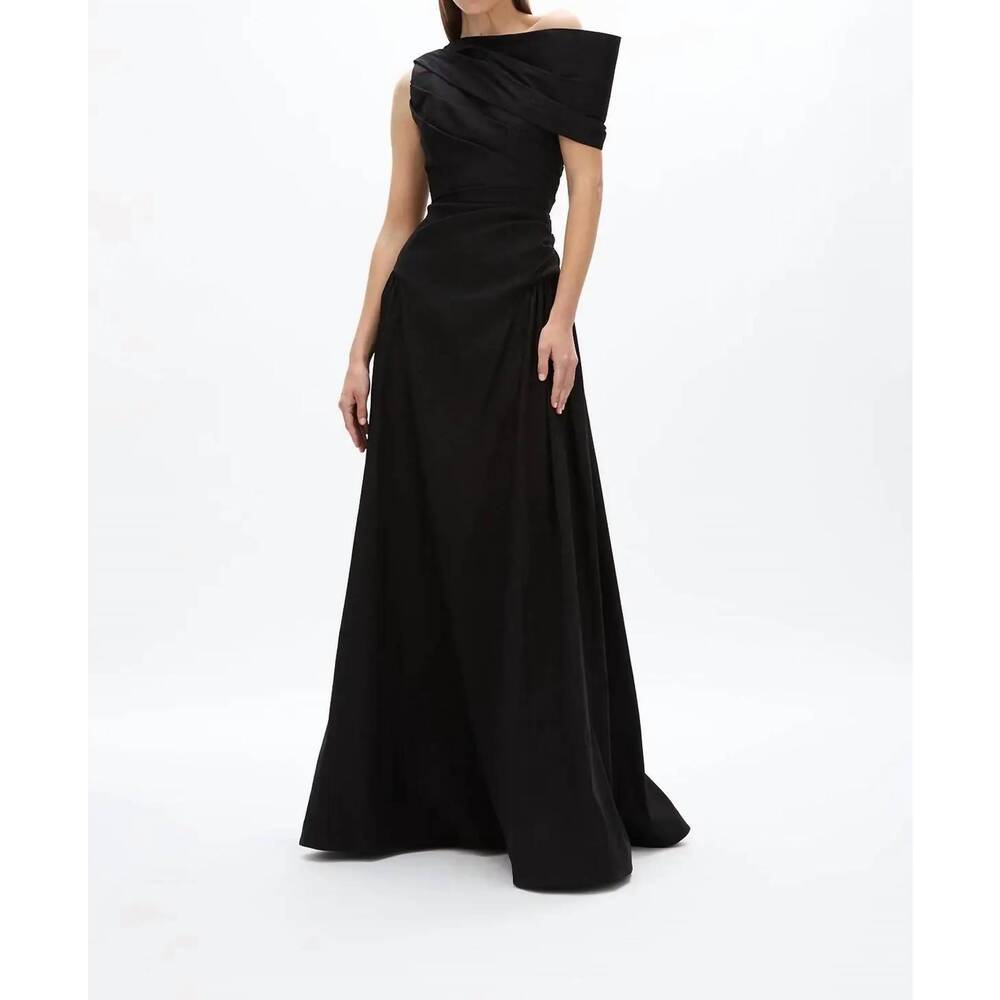 NEW RACHEL GILBERT banksia a-line gown in black